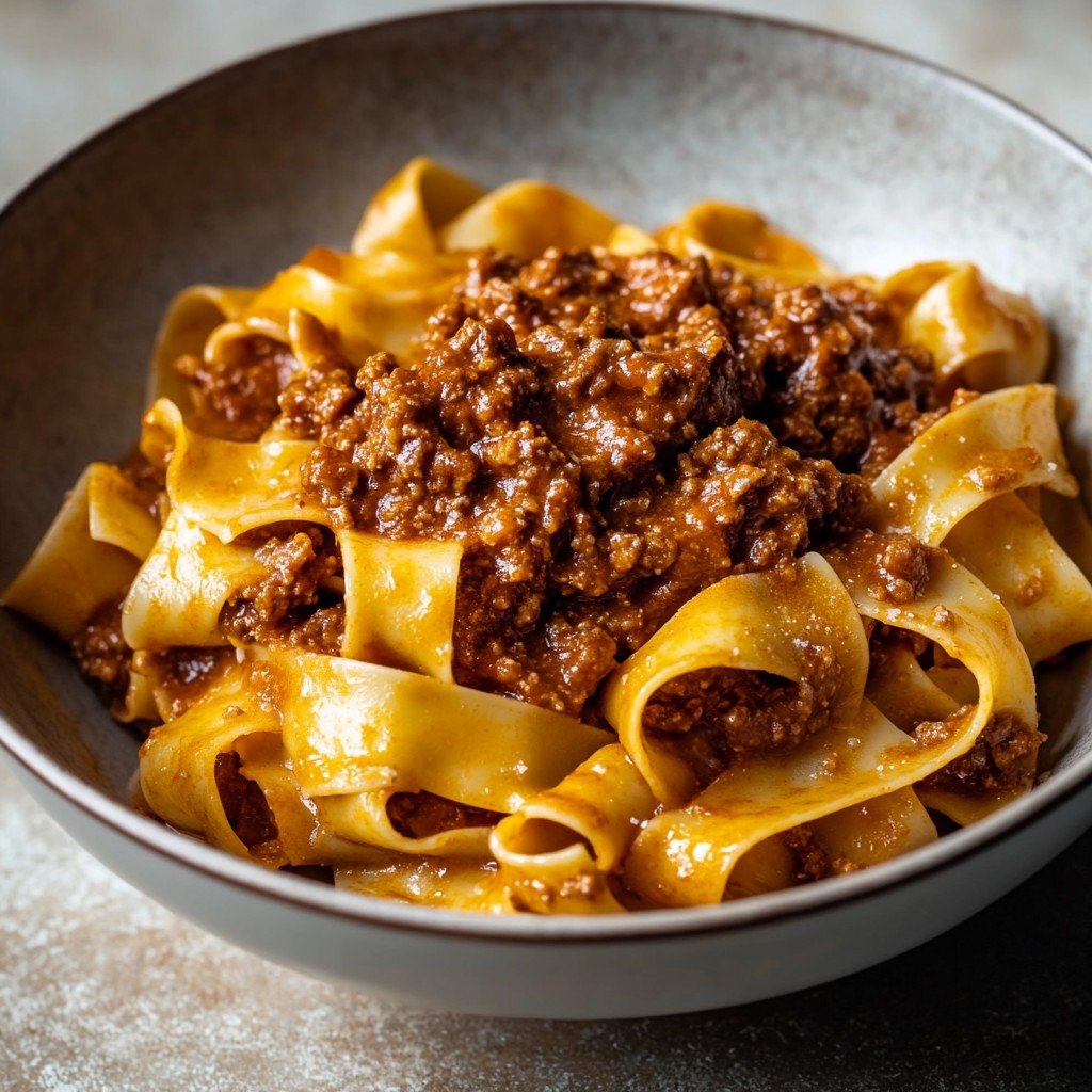Pappardelle Bolognese Summer Dinner Pasta