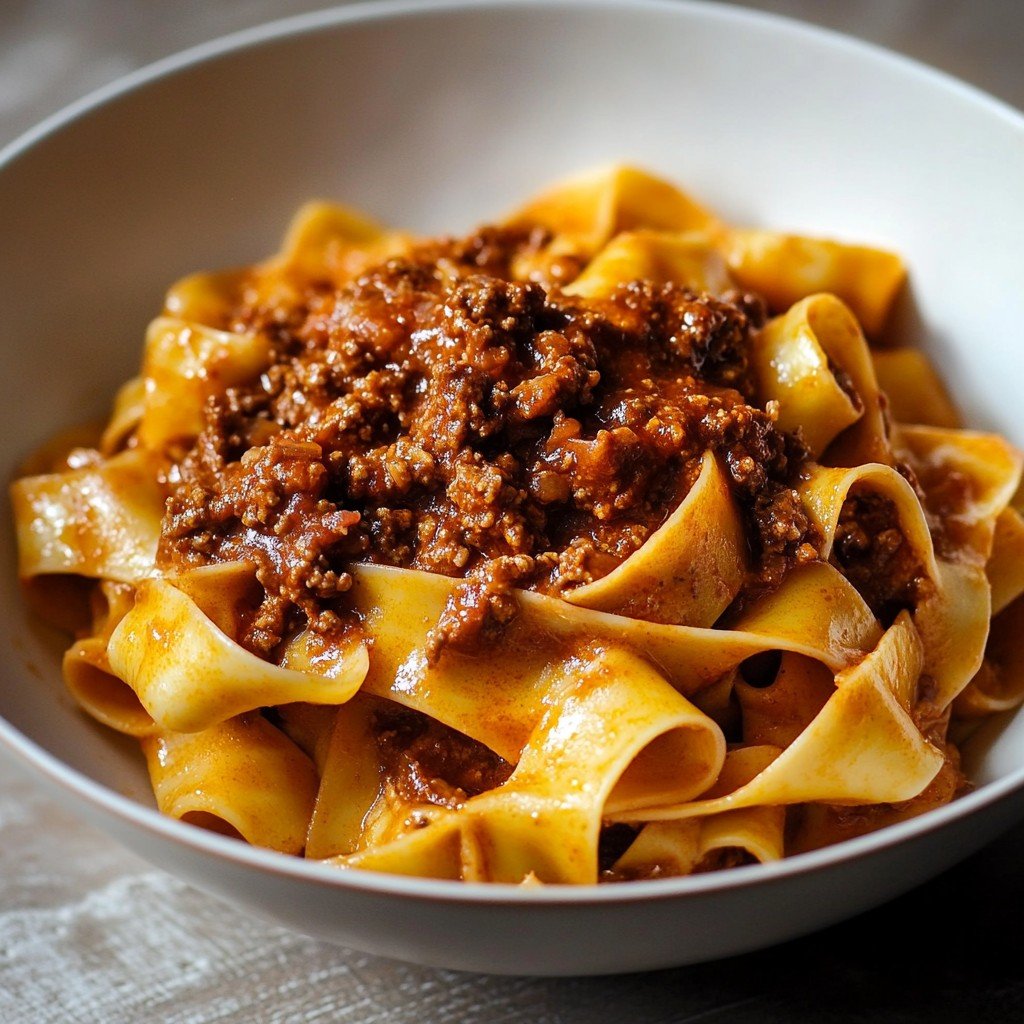 Pappardelle Bolognese Summer Dinner Pasta