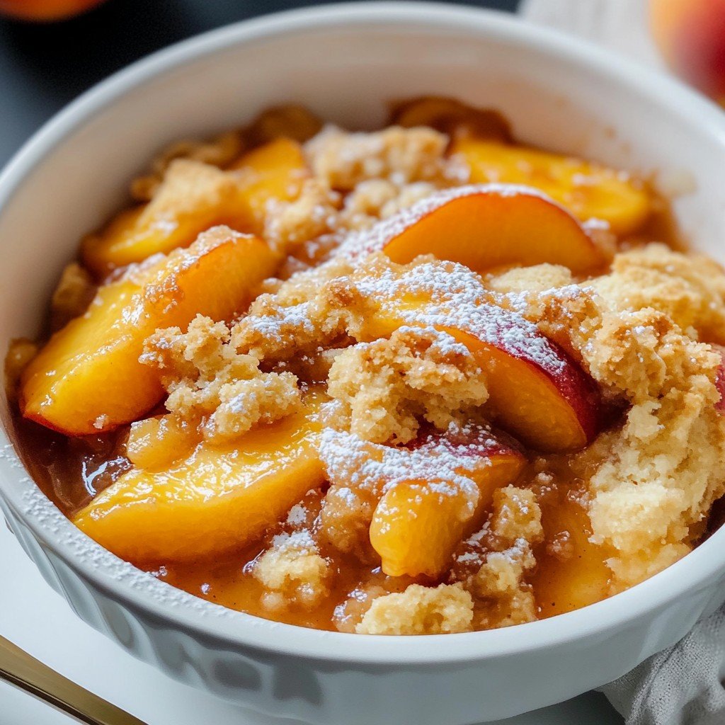 Peach Cobbler Summer Dessert Recipe