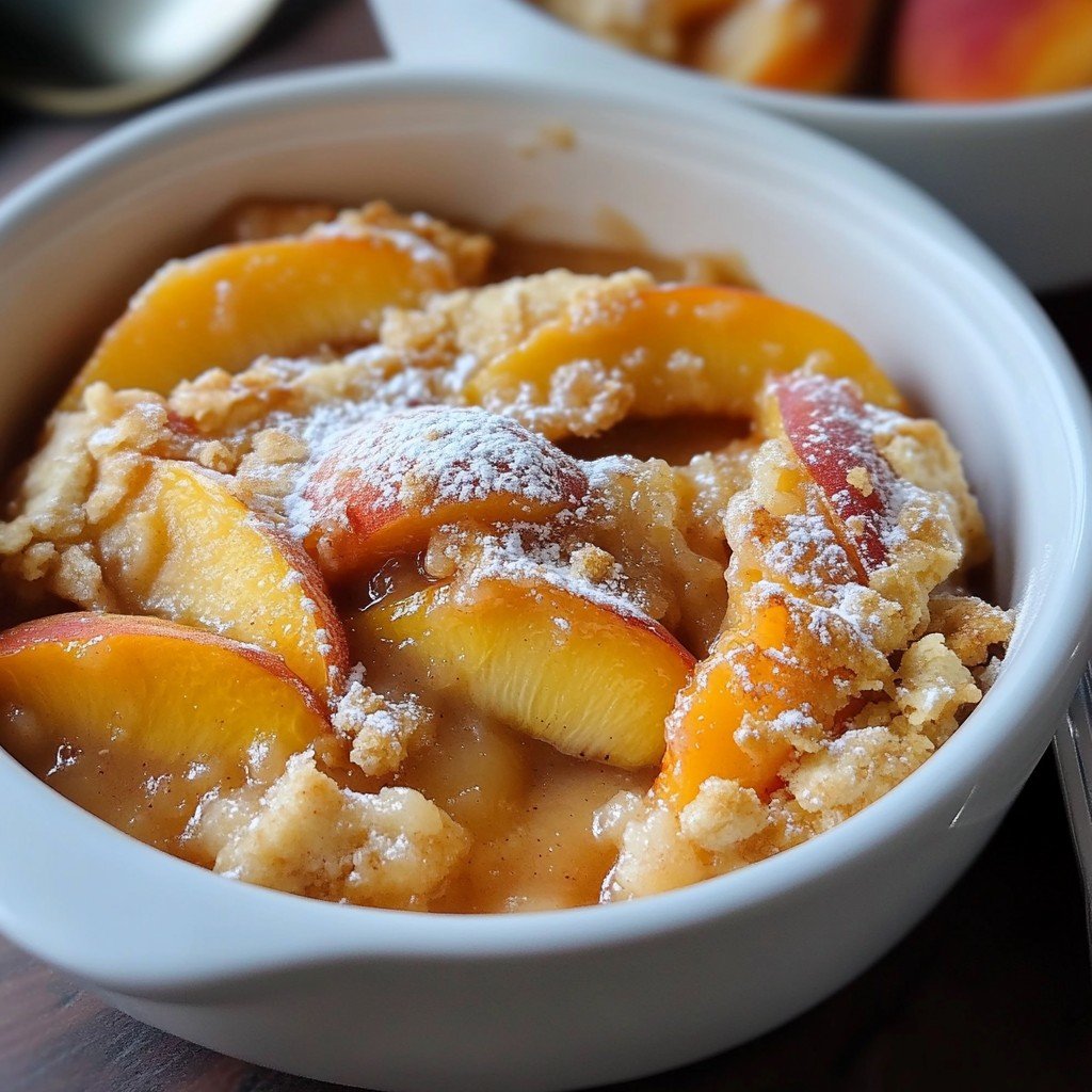 Peach Cobbler Summer Dessert Recipe