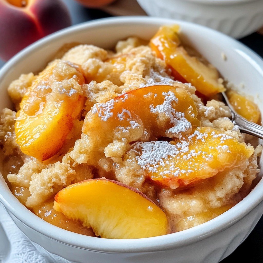 Peach Cobbler Summer Dessert Recipe