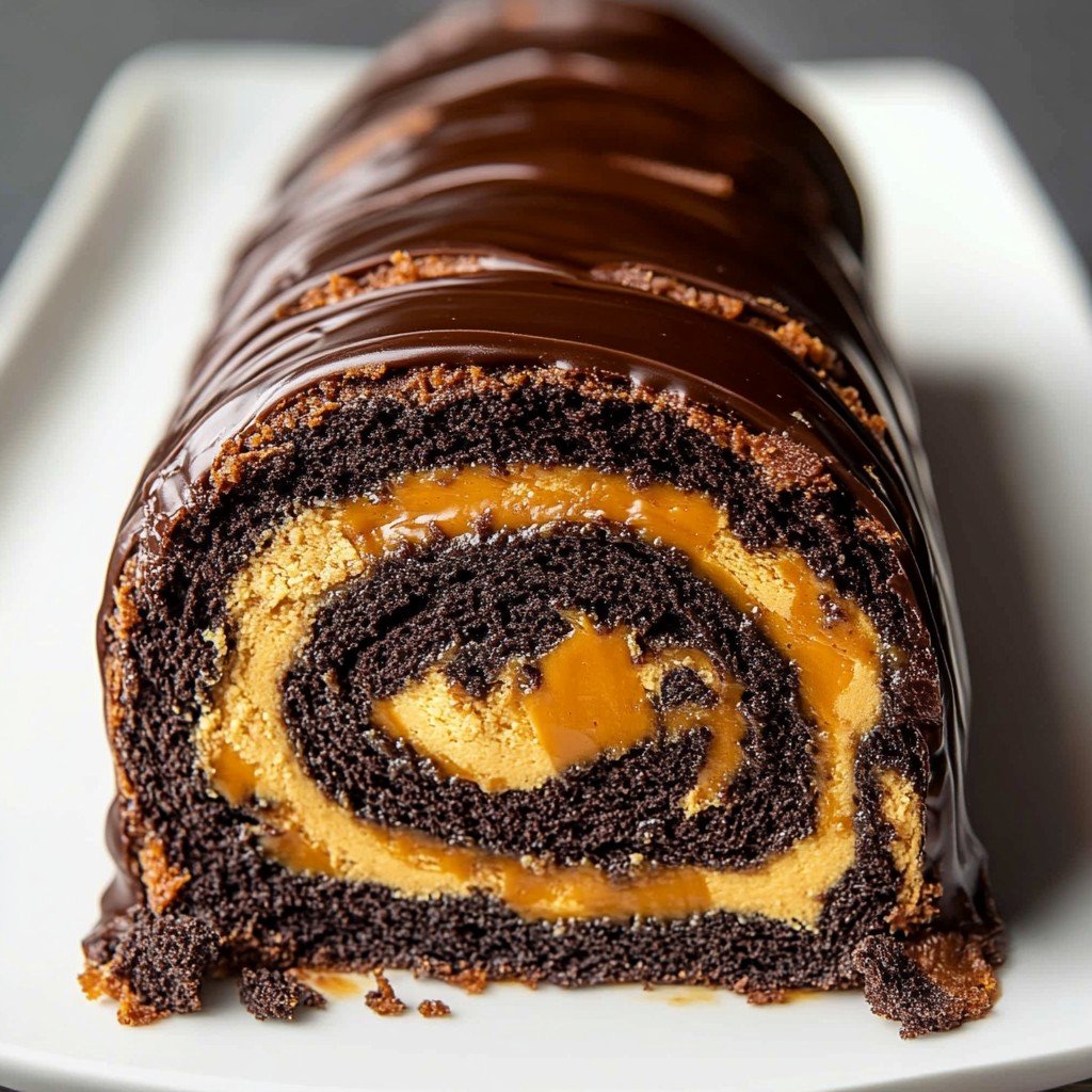 Peanut Butter Cup Chocolate Roll Spring Baking