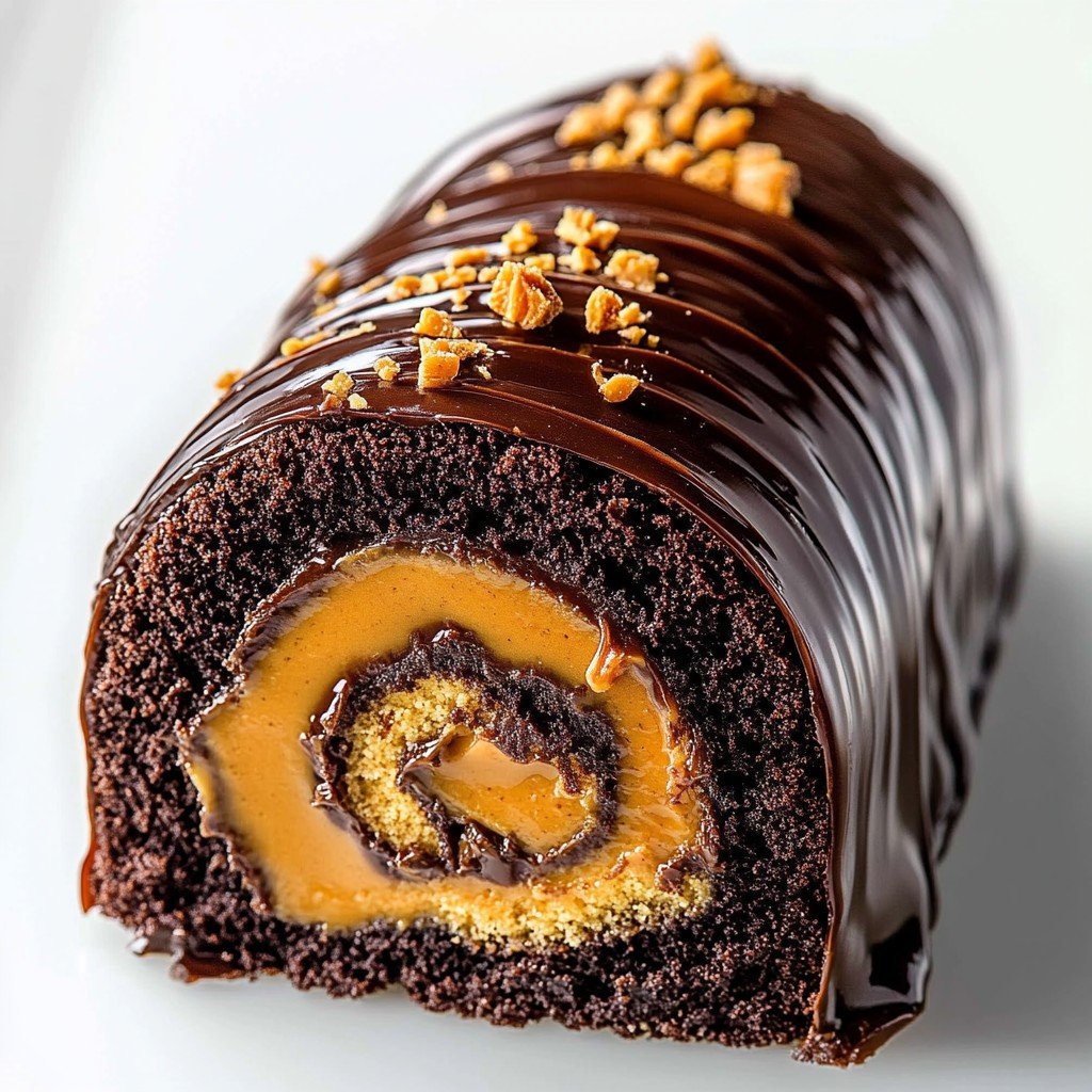 Peanut Butter Cup Chocolate Roll Spring Baking