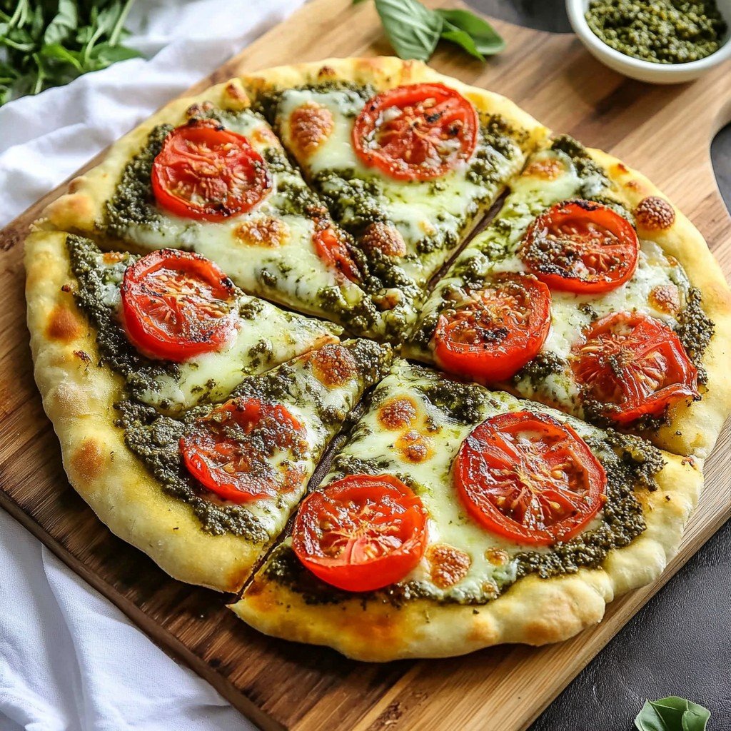 Pesto Pizza Neopolitan Style