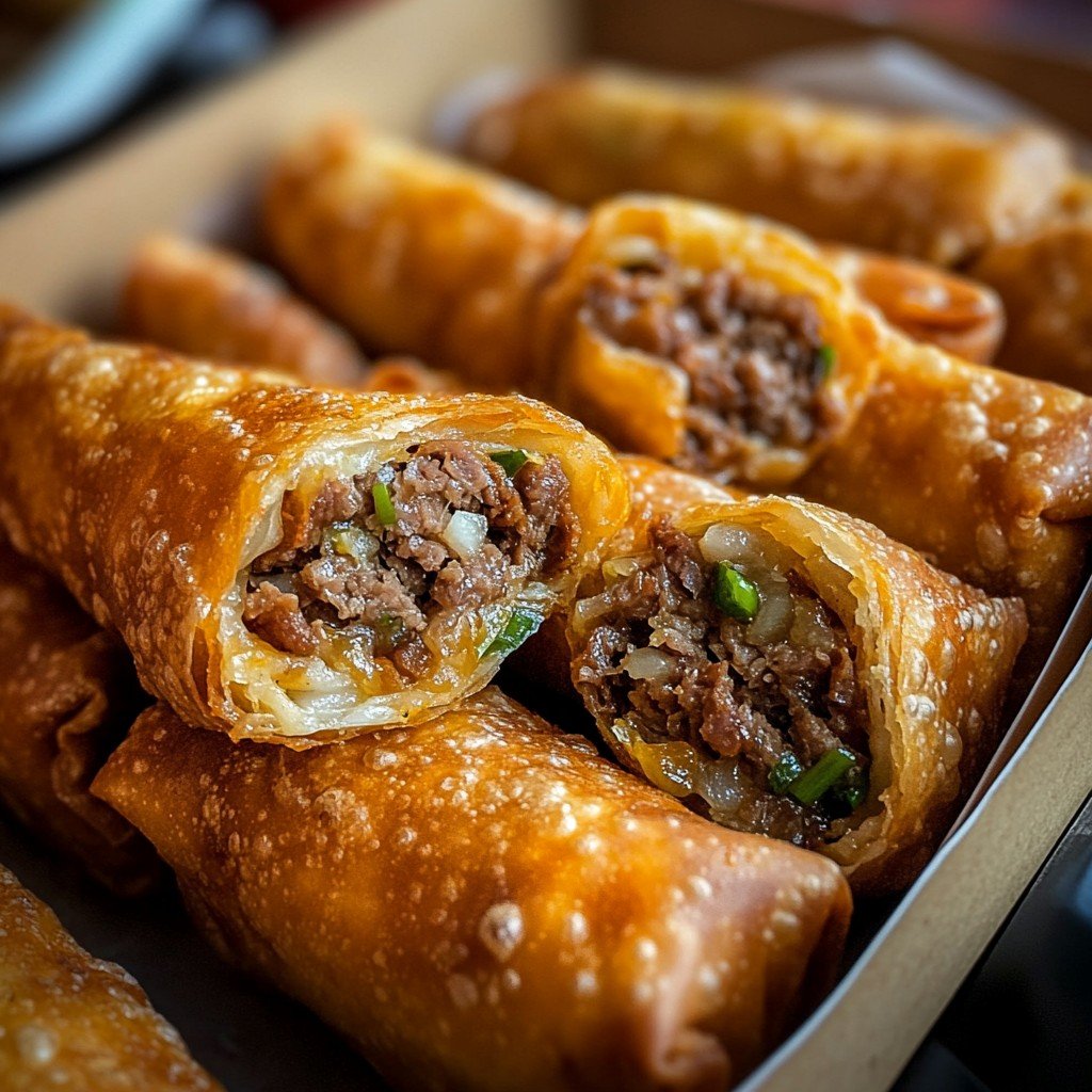 Philly Cheesesteak Egg Rolls Baseball Snack Ideas