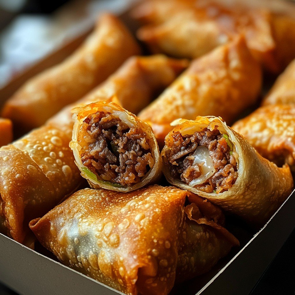 Philly Cheesesteak Egg Rolls Baseball Snack Ideas