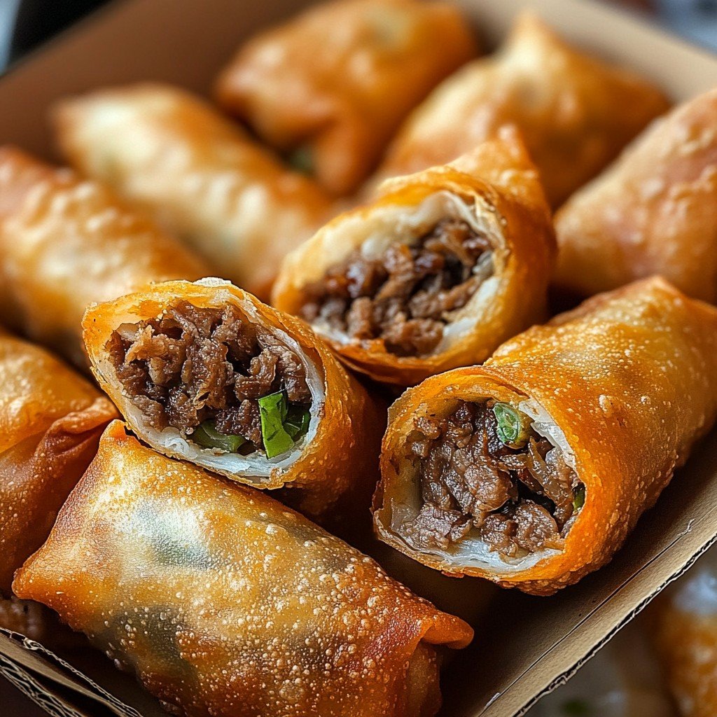 Philly Cheesesteak Egg Rolls Baseball Snack Ideas