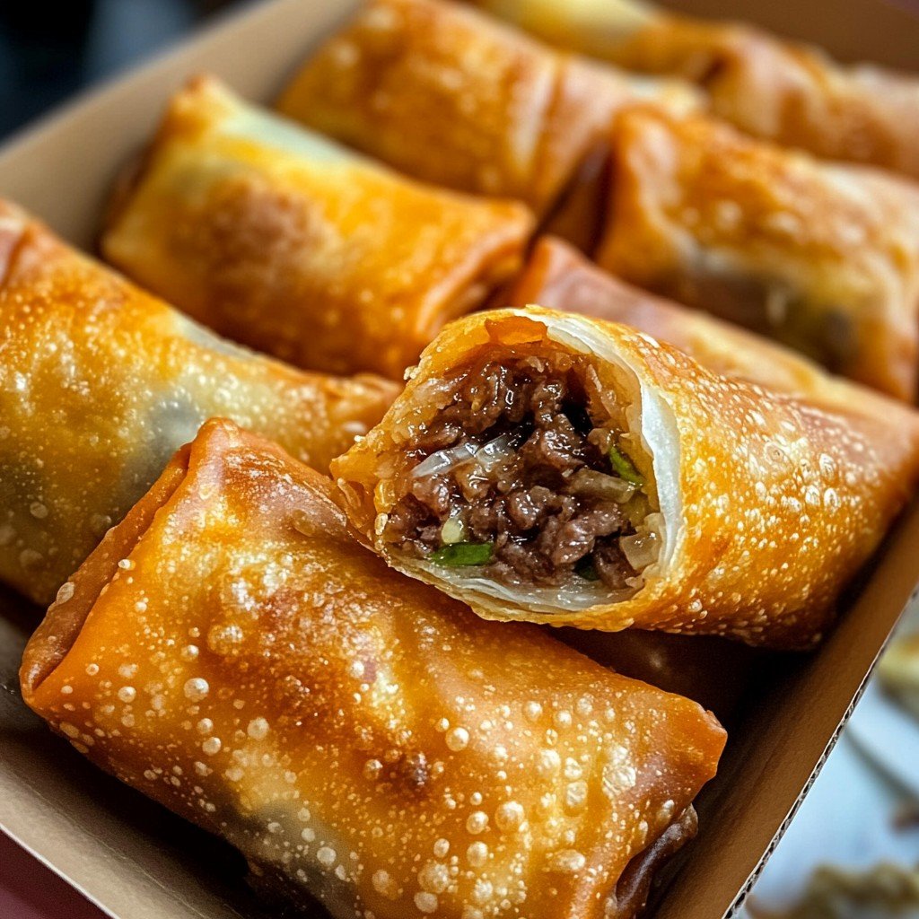 Philly Cheesesteak Egg Rolls Baseball Snack Ideas