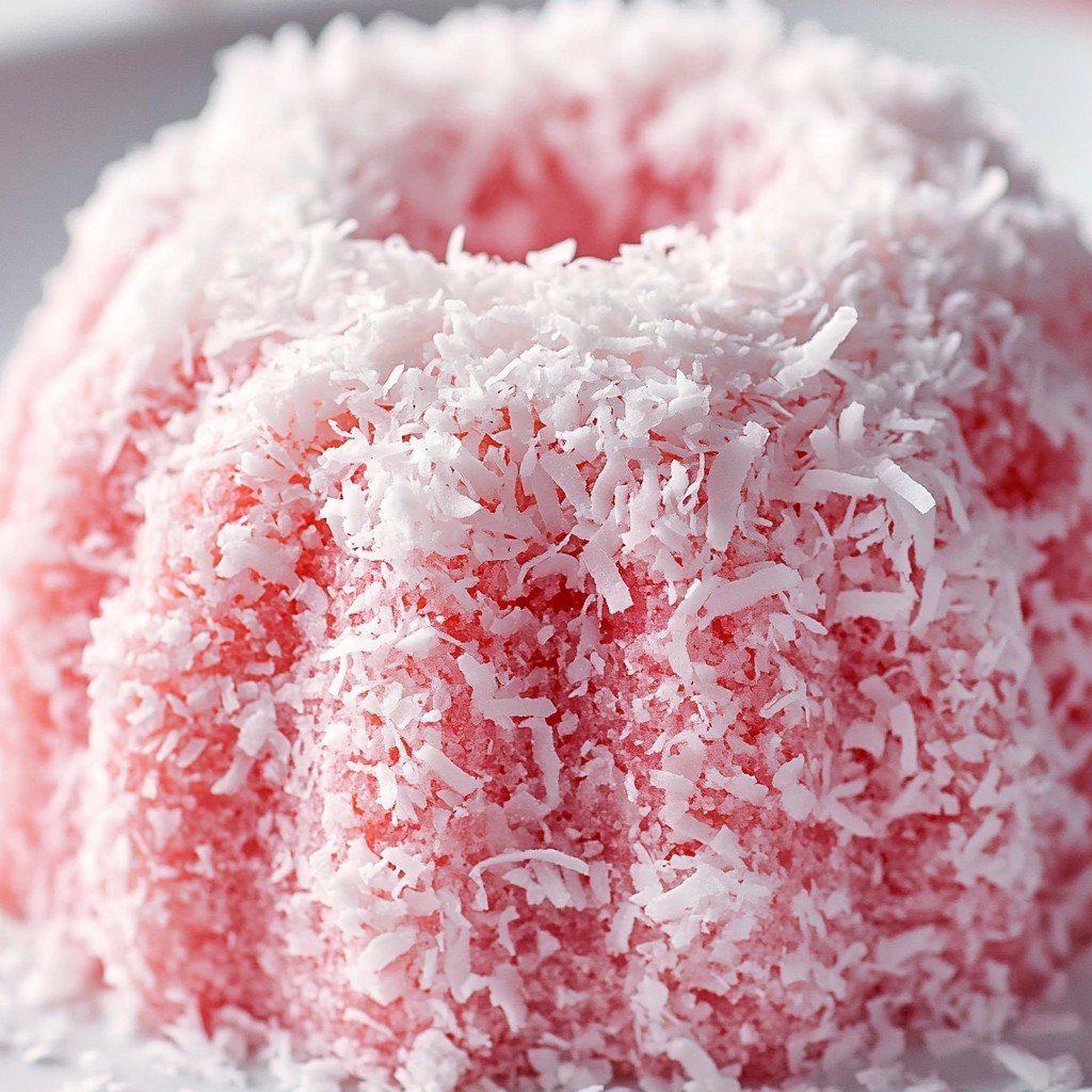 Raspberry Coconut Snowball Cake Summer Dessert