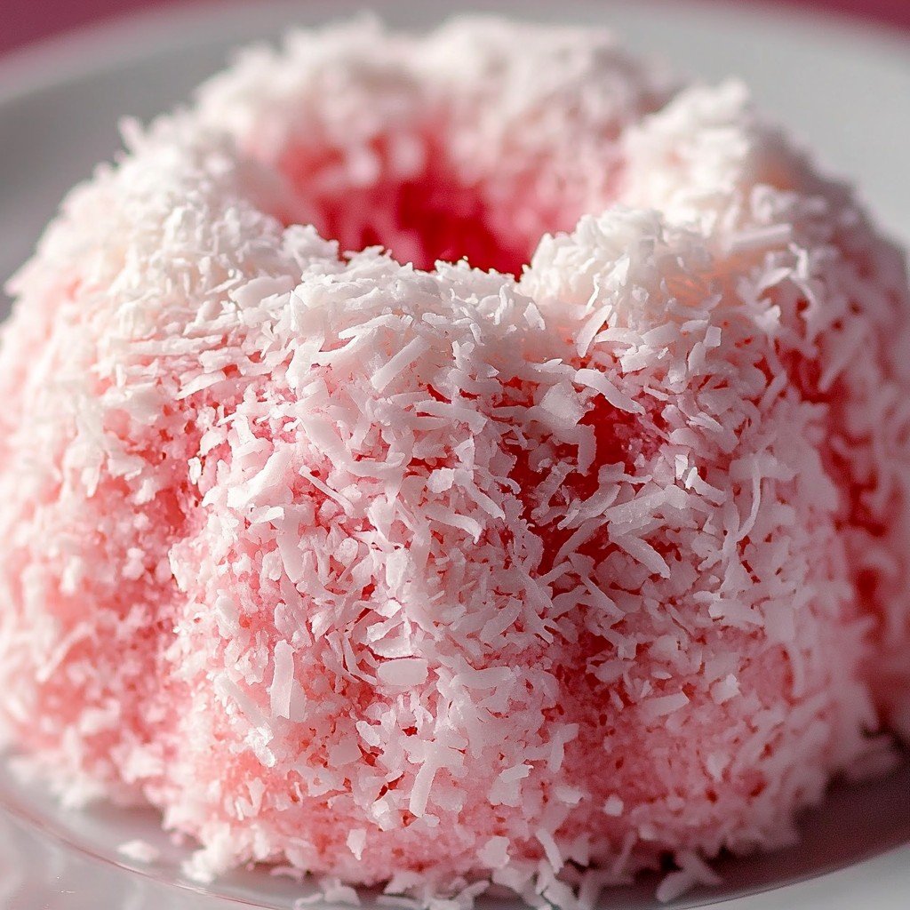 Raspberry Coconut Snowball Cake Summer Dessert