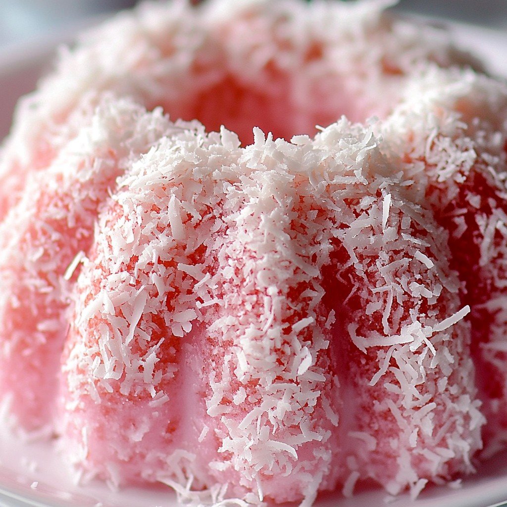 Raspberry Coconut Snowball Cake Summer Dessert