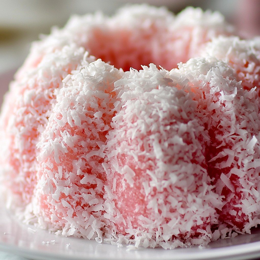 Raspberry Coconut Snowball Cake Summer Dessert