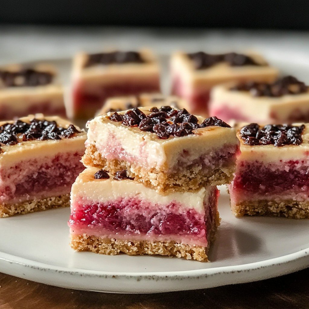 Rhubarb Cheesecake Squares Spring Baking
