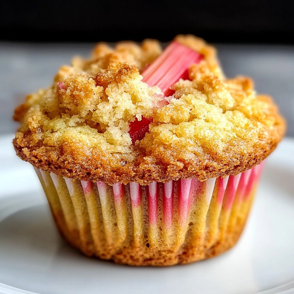 Rhubarb Muffins Cupcakke Style