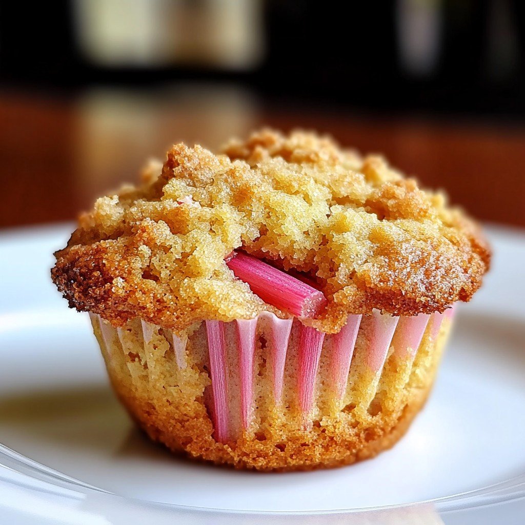 Rhubarb Muffins Cupcakke Style