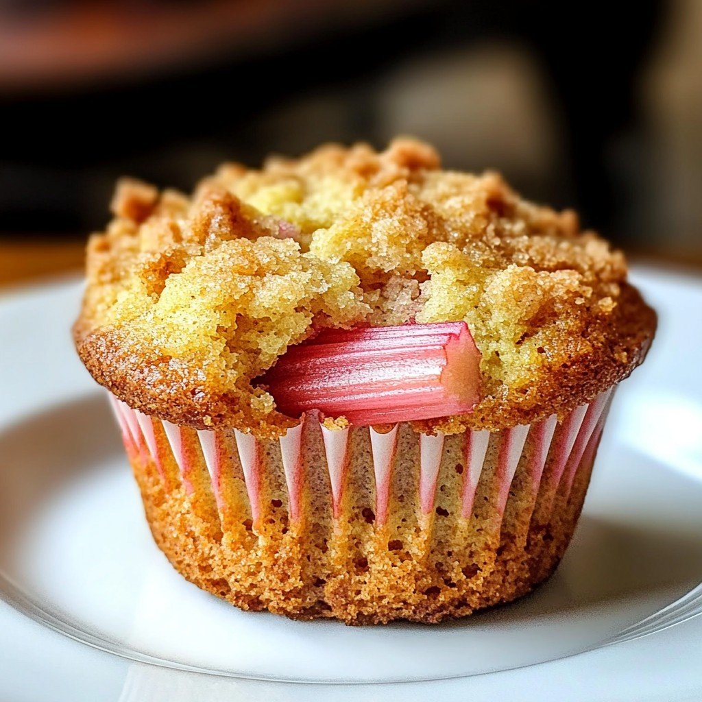 Rhubarb Muffins Cupcakke Style