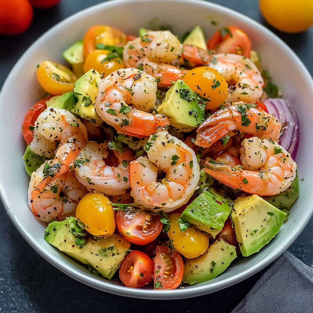 Shrimp Avocado Salad Healthy Spring Food