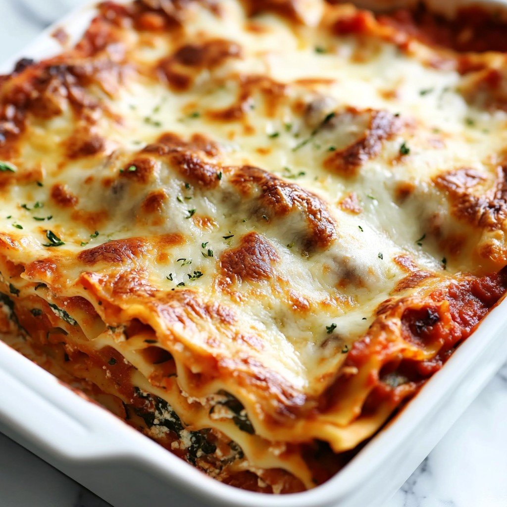 Skinny Spinach Lasagna Healthy Spring Dinner