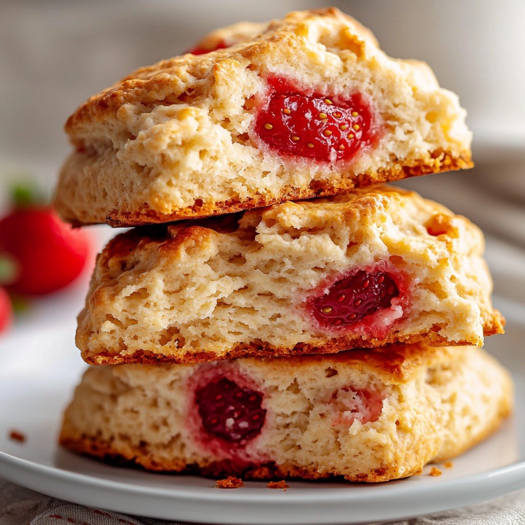 Strawberry Scones Spring Baking Treat