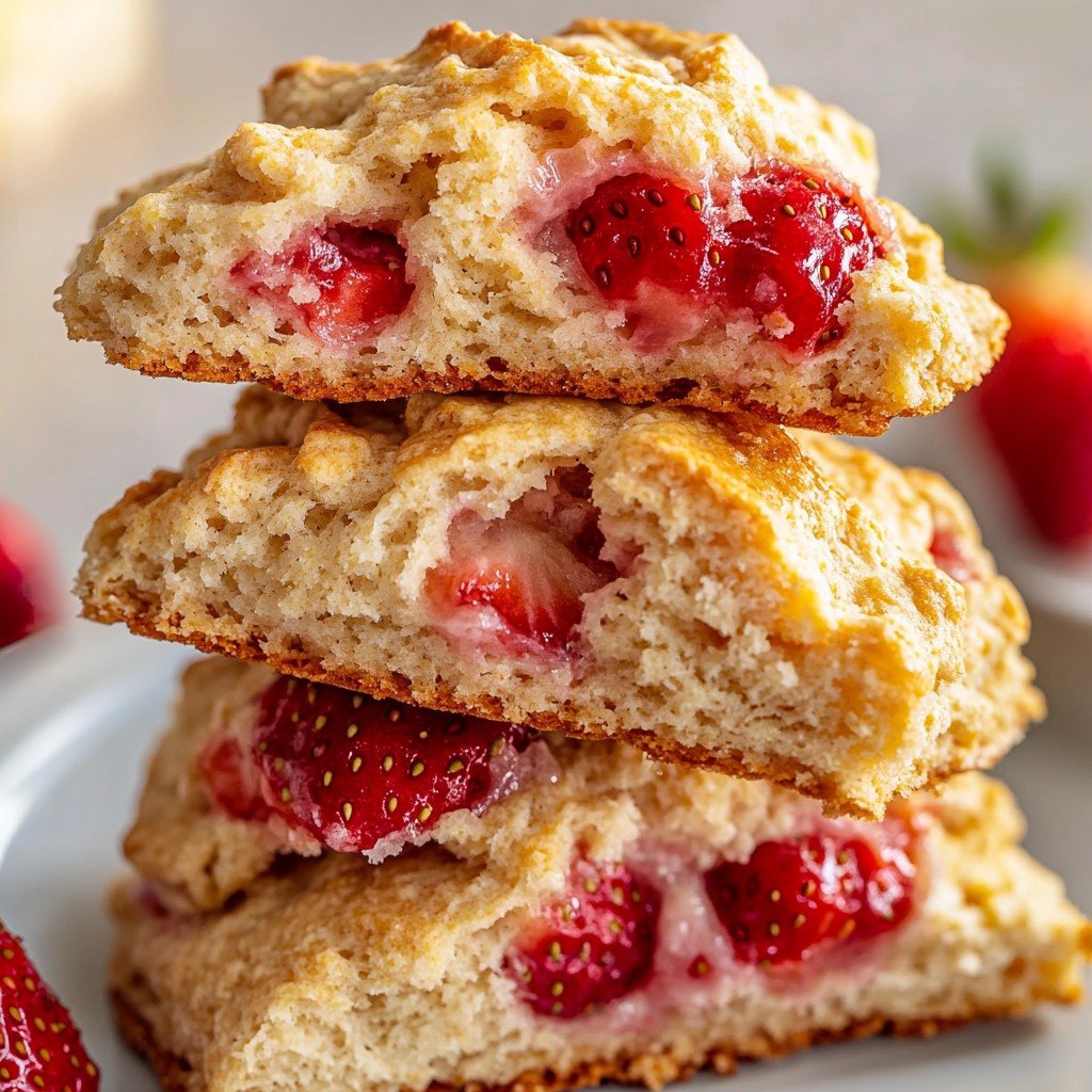 Strawberry Scones Spring Baking Treat