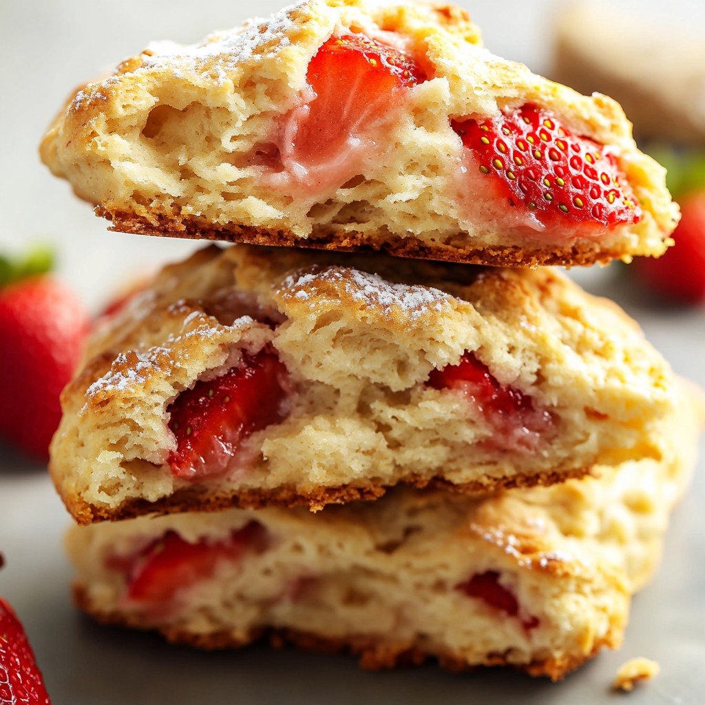 Strawberry Scones Spring Baking Treat