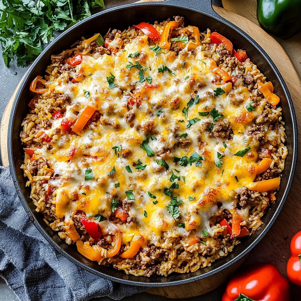 Stuffed Pepper Skillet Easy Spring Dinner