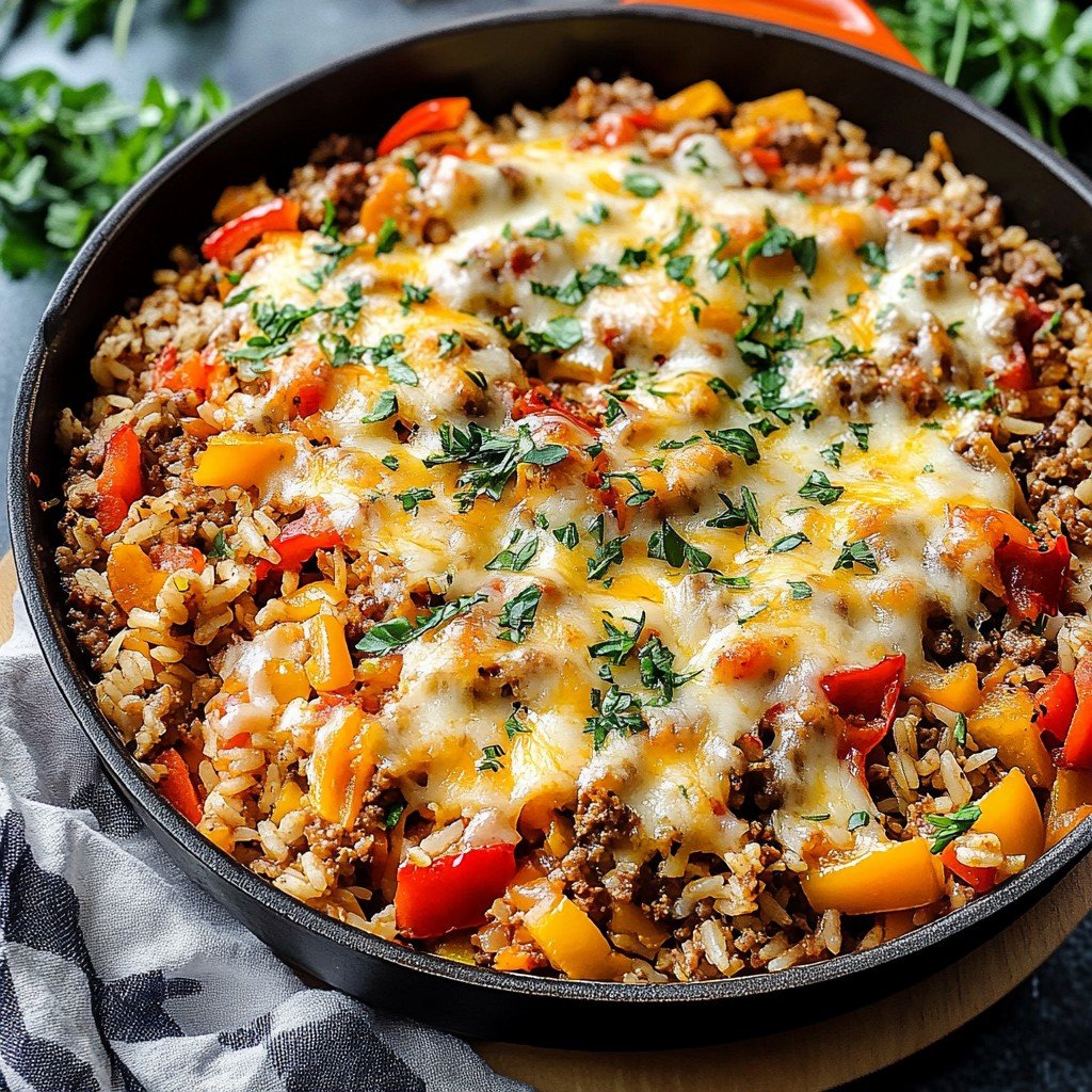 Stuffed Pepper Skillet Easy Spring Dinner
