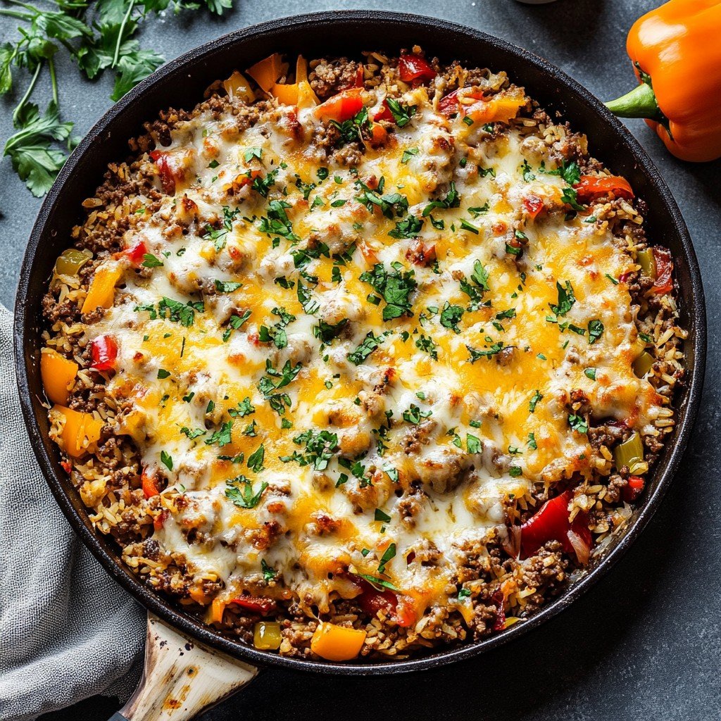 Stuffed Pepper Skillet Easy Spring Dinner