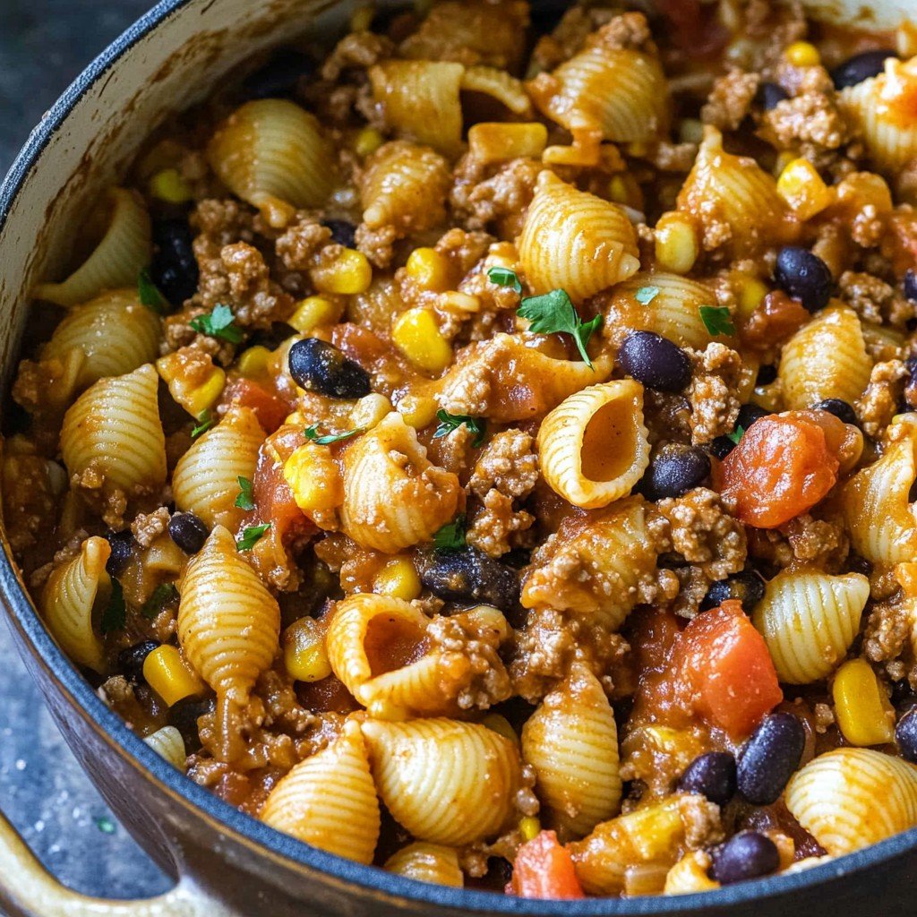 Taco Pasta One Pot Spring Dinner