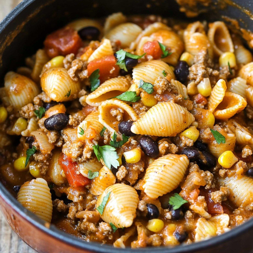 Taco Pasta One Pot Spring Dinner