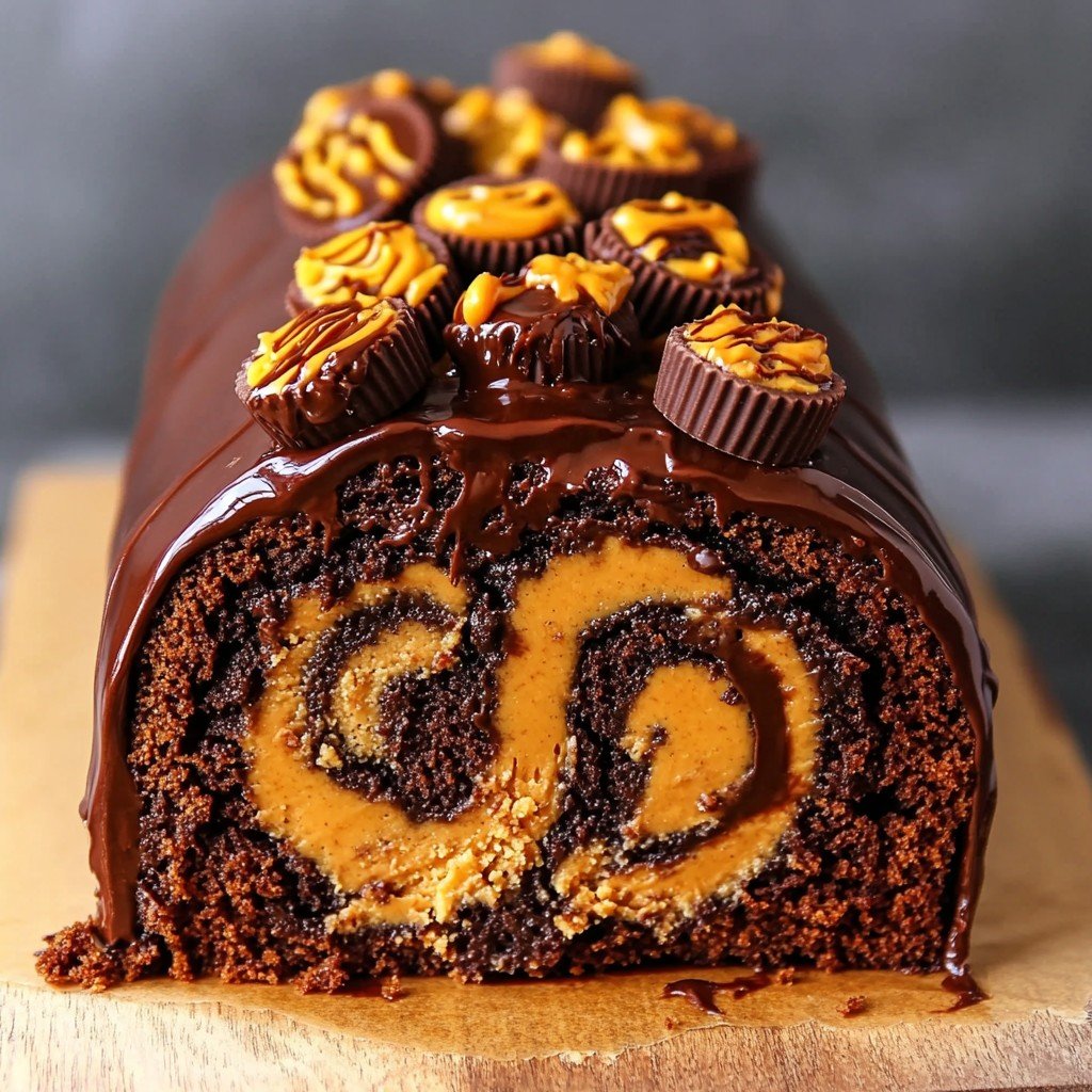 Peanut Butter Chocolate Roll Summer Dessert